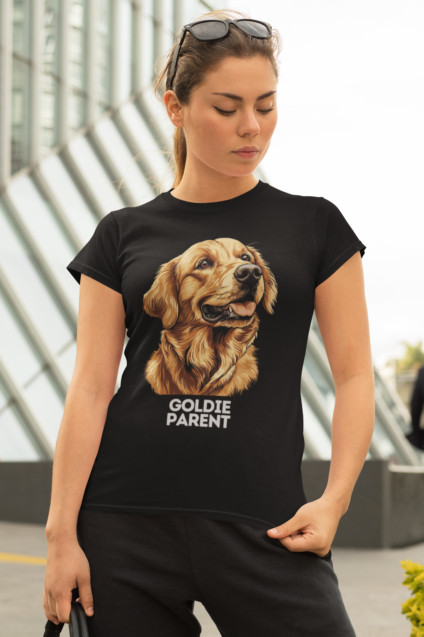 "Goldie Parent" Golden Retriever Crewneck T-shirt