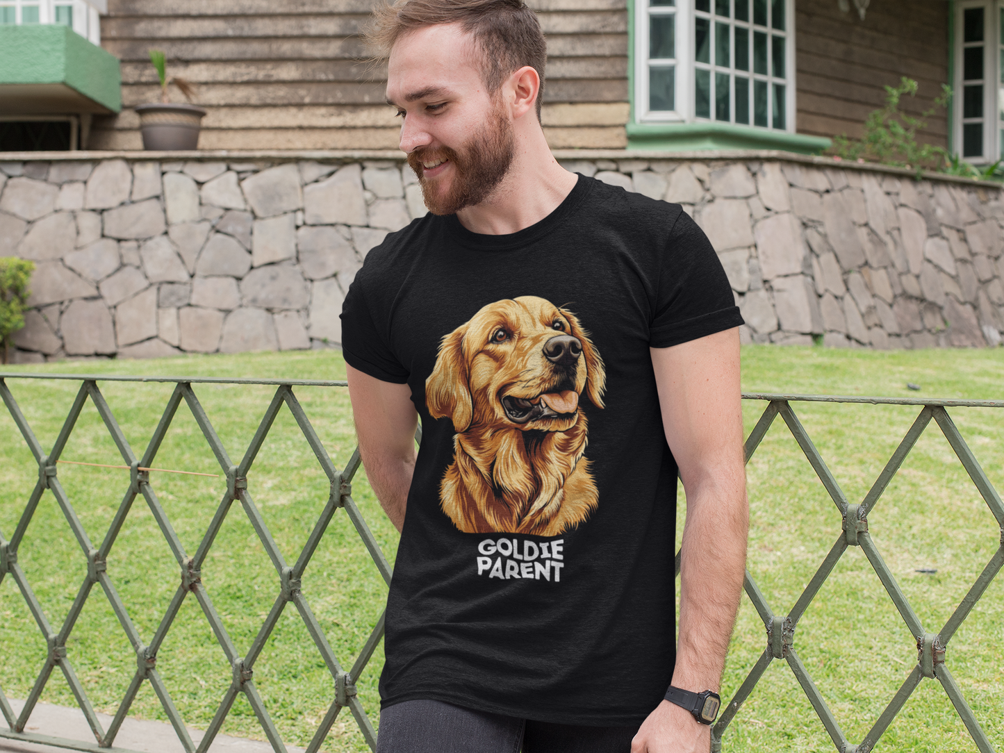 "Goldie Parent" Golden Retriever Crewneck T-shirt