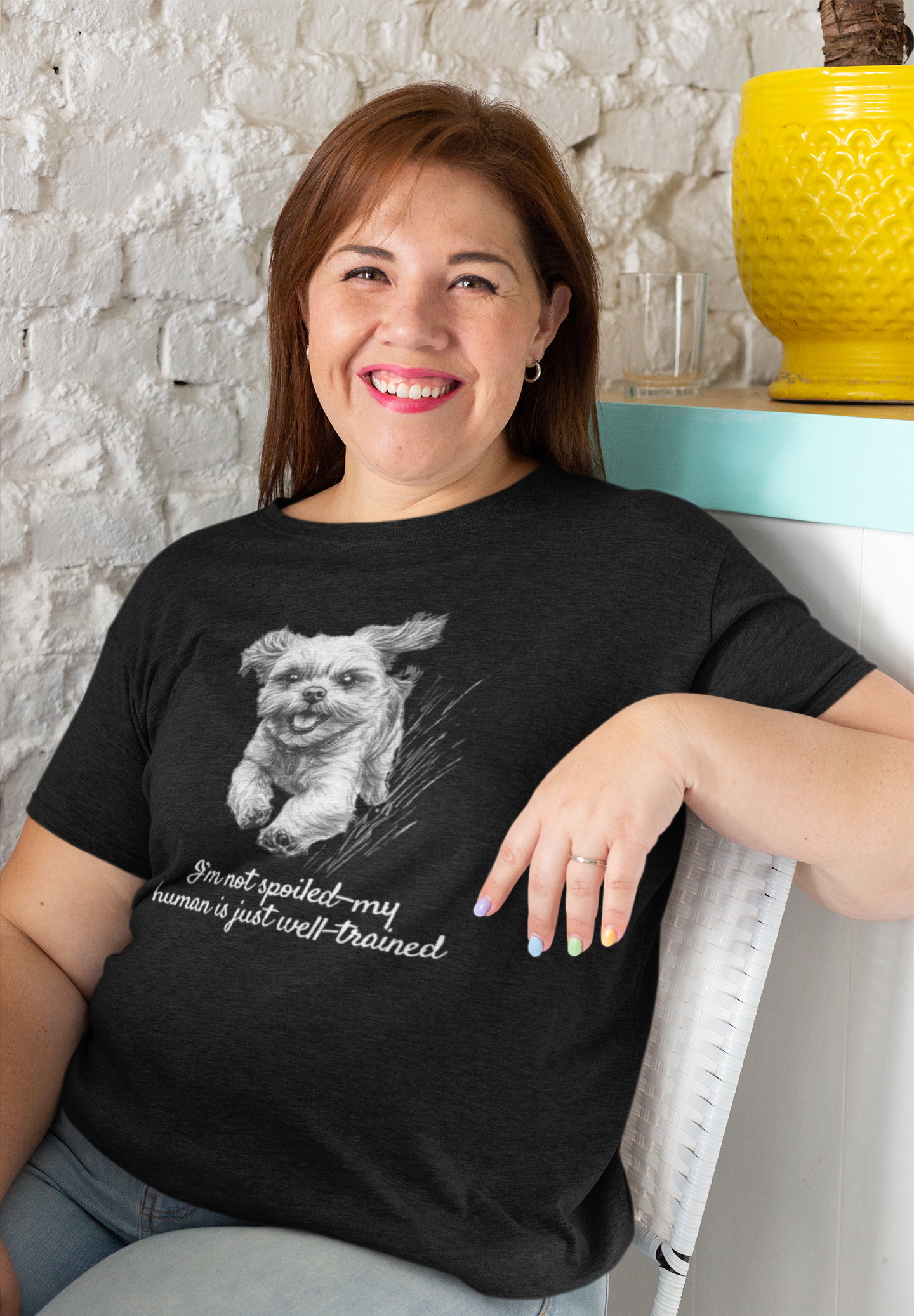 'I’m not spoiled—my human is just well-trained' Shih Tzu Unisex T-Shirt