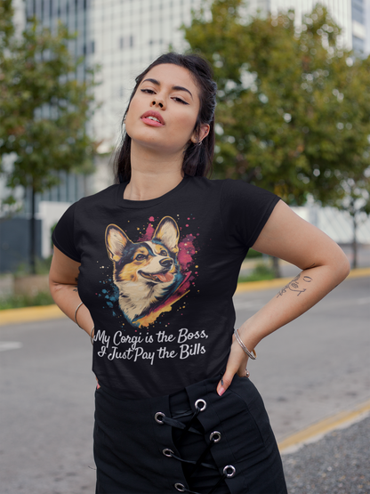 'My Corgi is the Boss' Unisex Crewneck T-Shirt