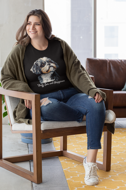 'Fluff, Love, and Happiness' Shih Tzu Unisex T-Shirt