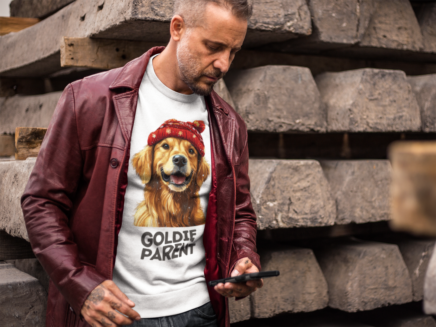 "Goldie Parent" Golden Retriever Crewneck T-shirt