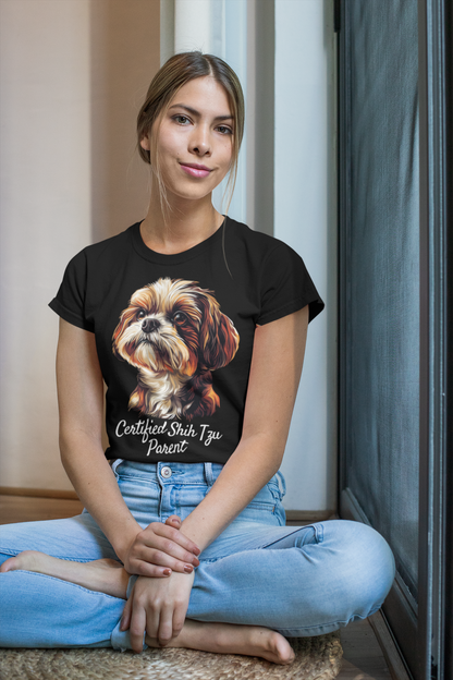 'Certified Shih Tzu Parent' Unisex T-Shirt