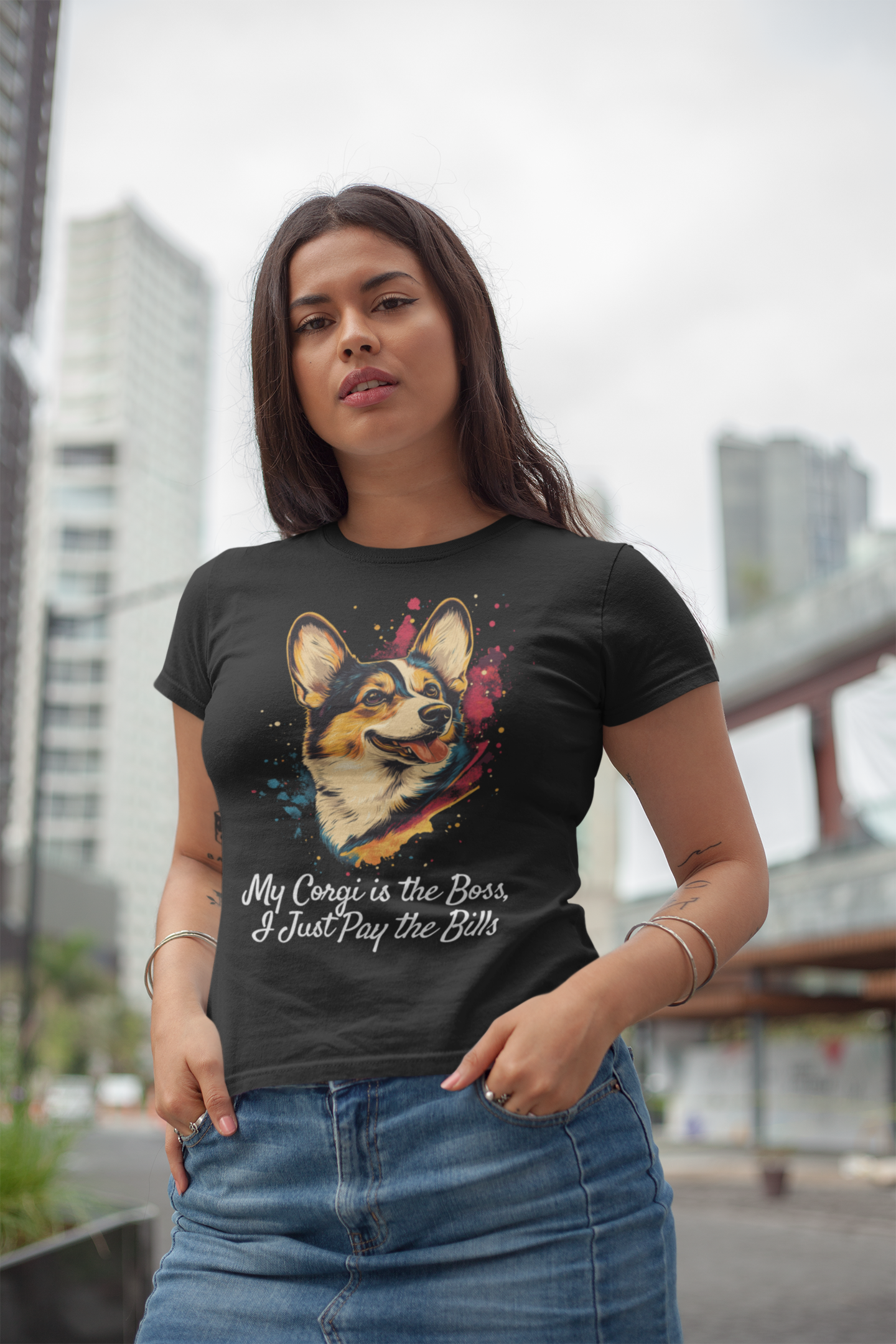 'My Corgi is the Boss' Unisex Crewneck T-Shirt