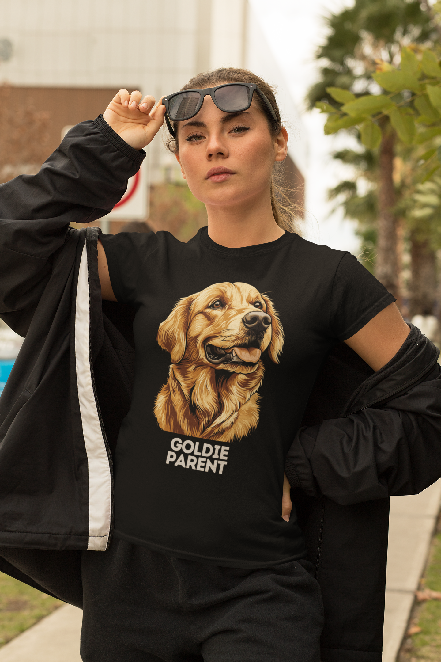 "Goldie Parent" Golden Retriever Crewneck T-shirt