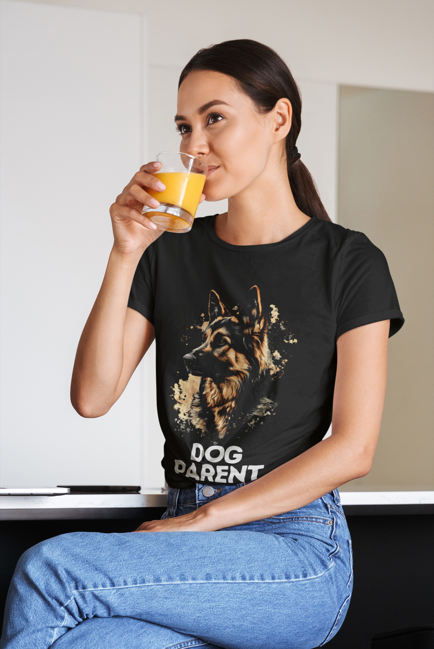 "Dog Parent" German Sheppard Crewneck T-shirt